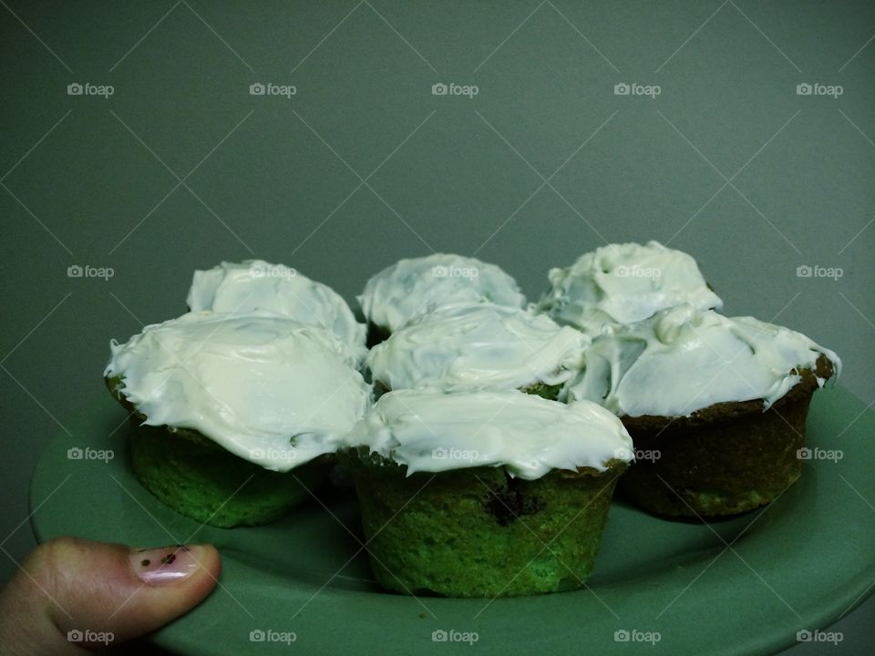 Green Cupcakes. St. Patrick's themed cupcakes!