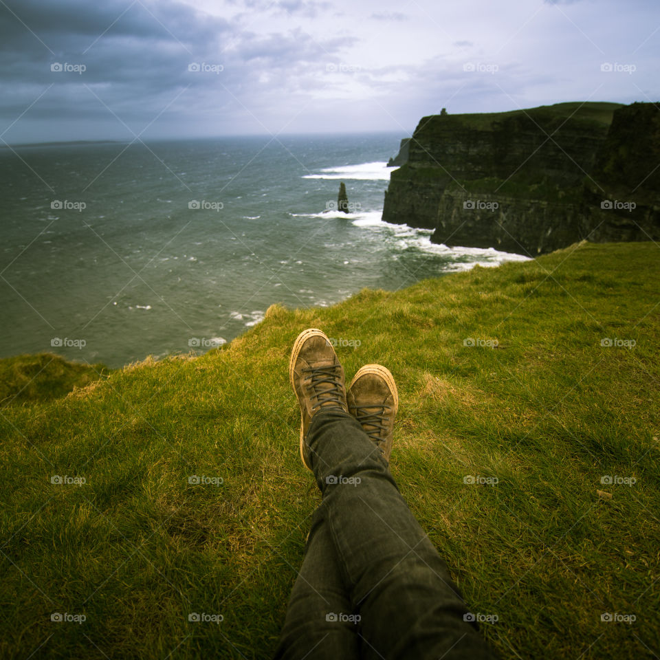 A beautiful landscape of Moher cliffs in Ireland