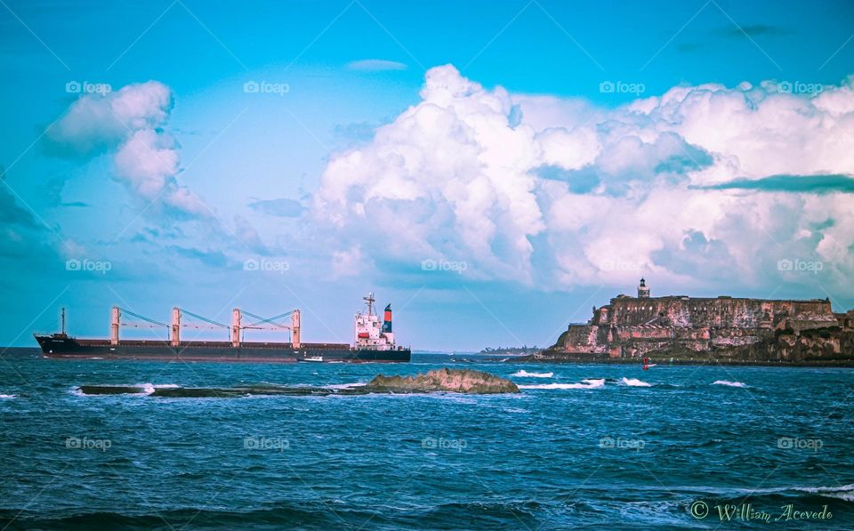 The Morro from Cataño, Puerto Rico
