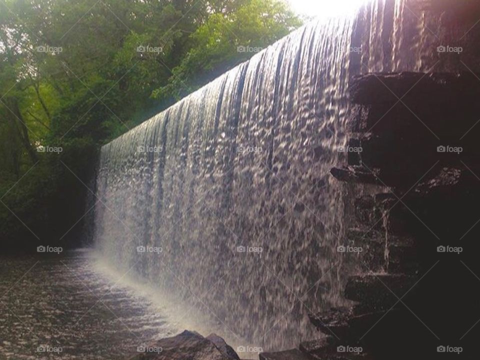 hidden manmade waterfall 