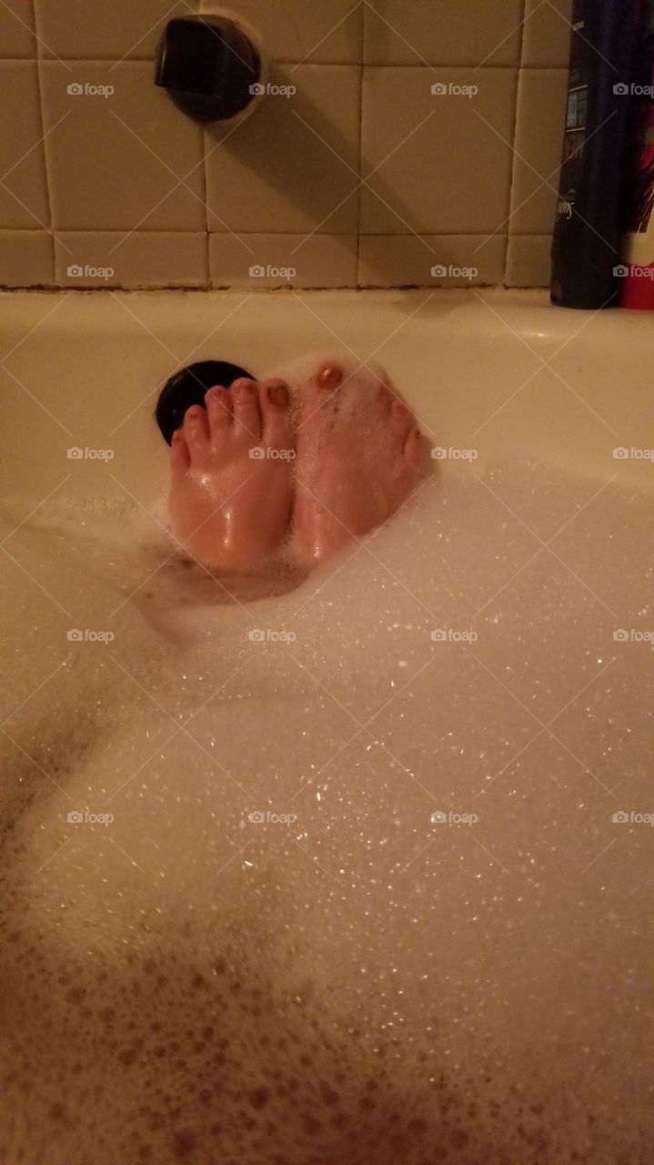 Relaxing in Bubble Bath