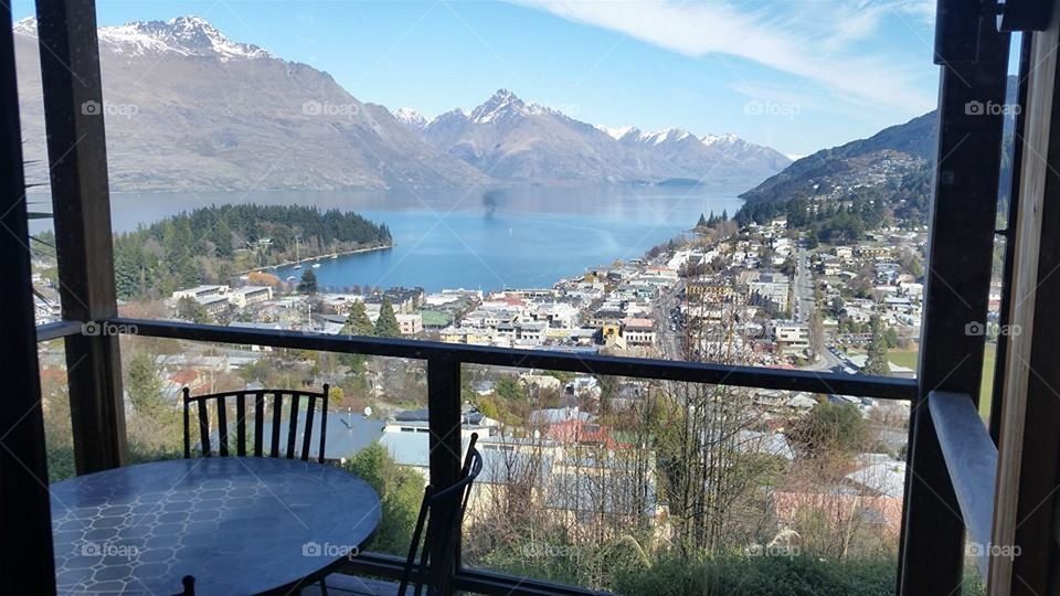 Queenstown, New Zealand from the balcony