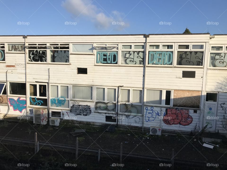 The end of the road for this building of decay and neglect.