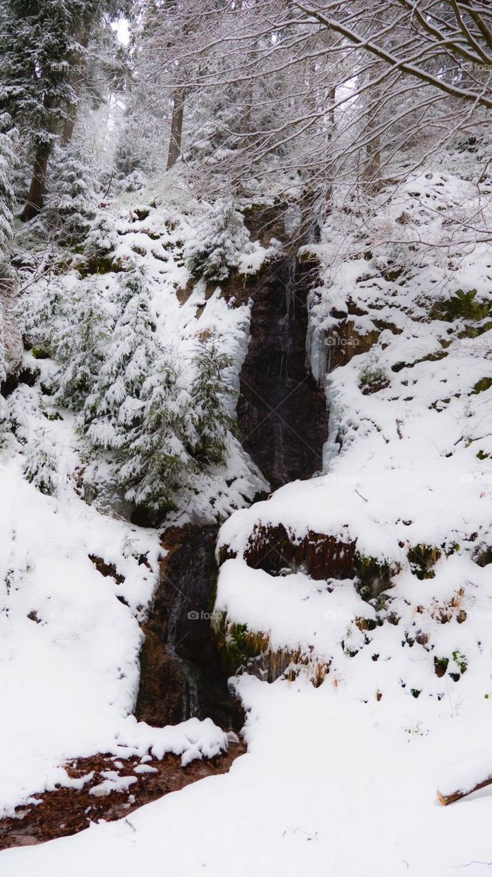 winter waterfall