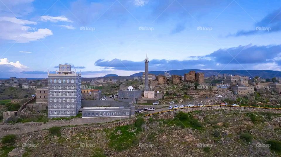 Glory be to God, the magnificent and picturesque view and the natural green trees are a view that is nothing more wonderful than it