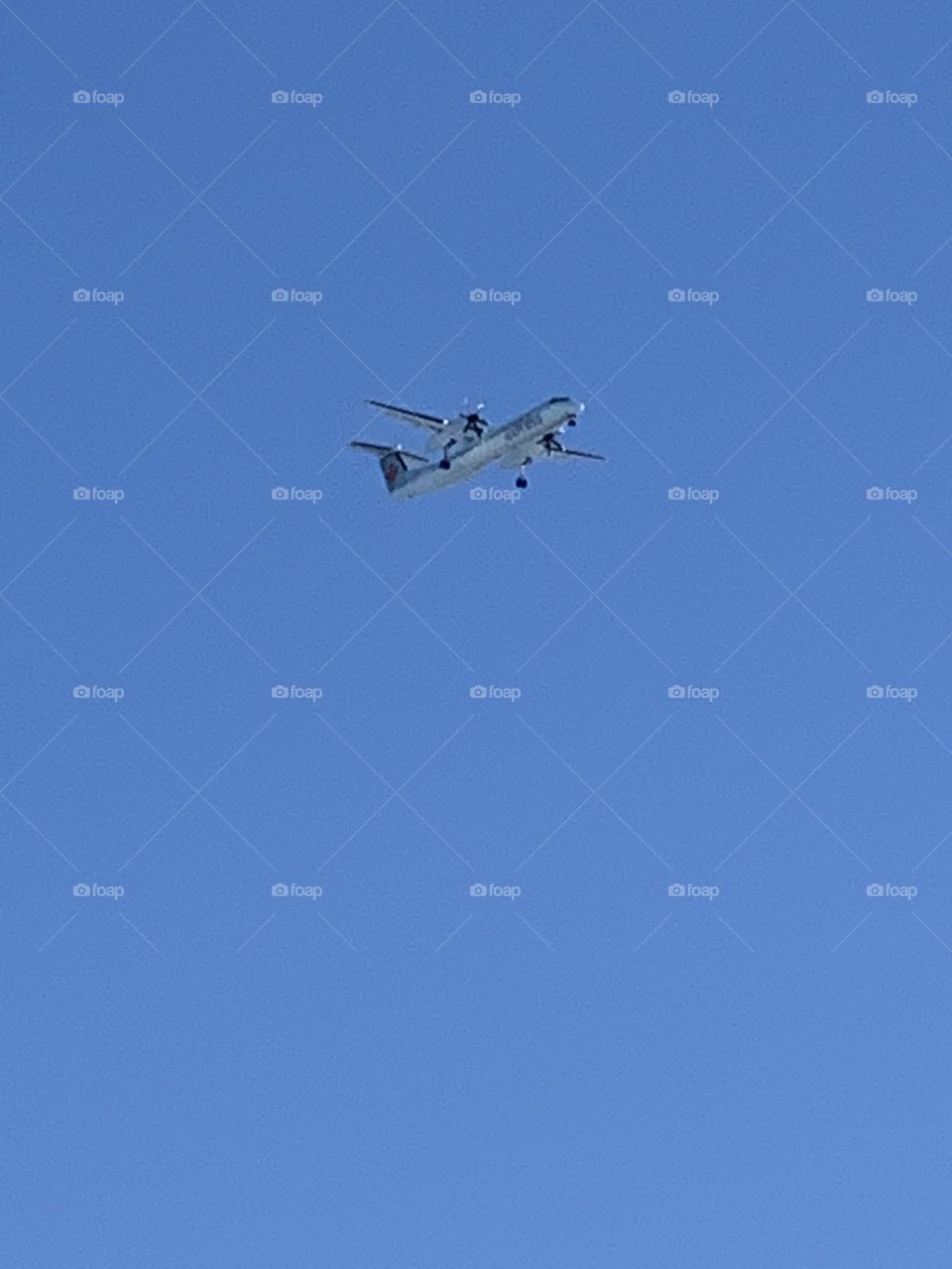 Airplane flying over 