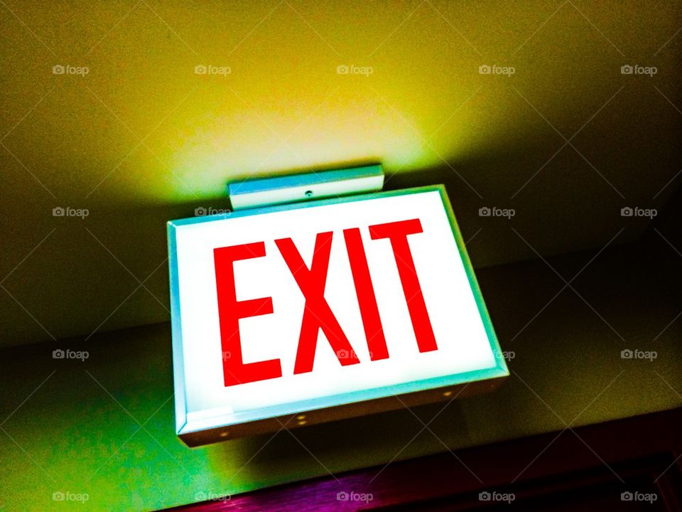 Exit sign