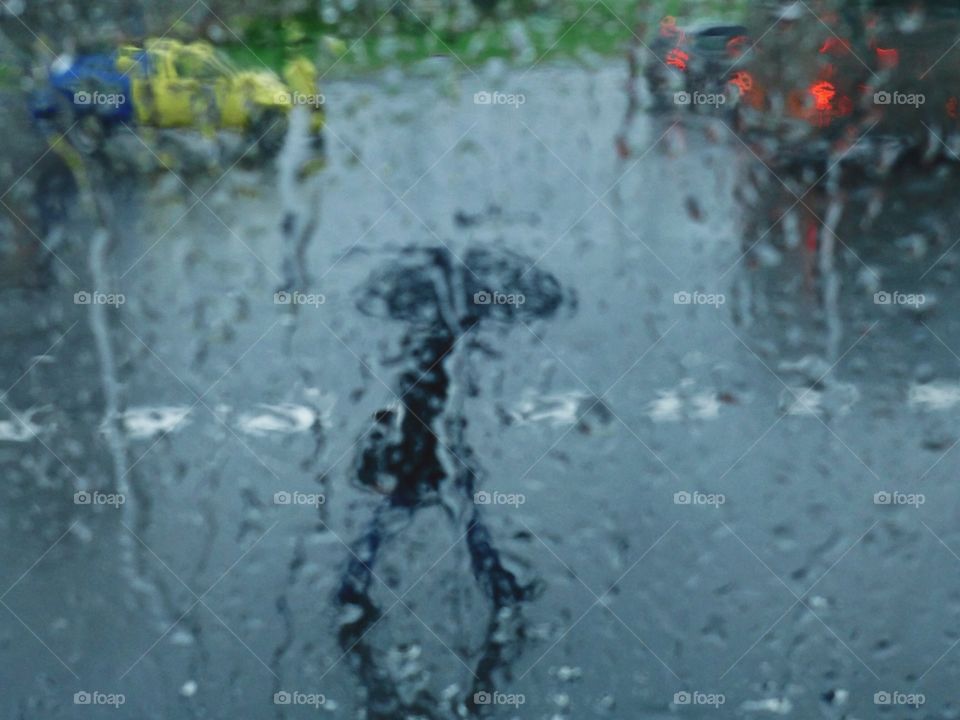 Rainy day in the Barcelona 