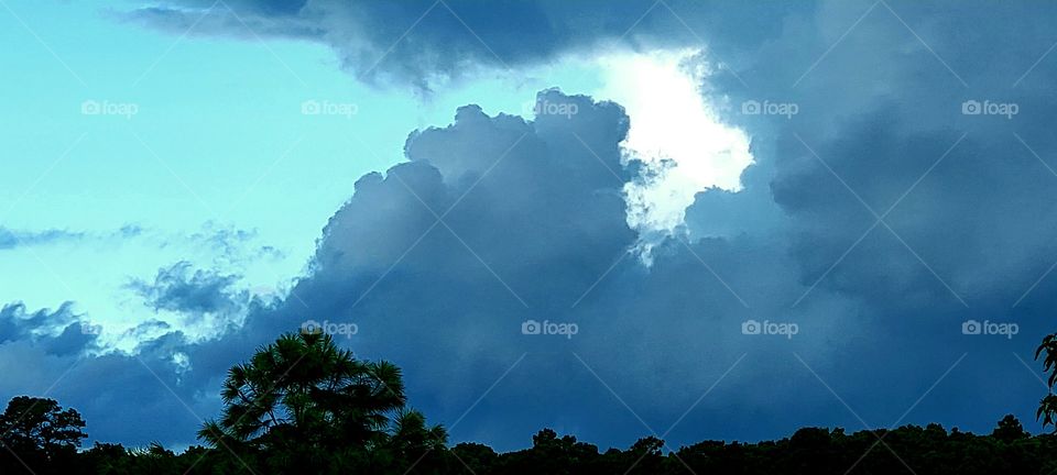 Couds, thunderstorms sky Texas