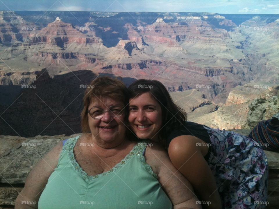 Mom and Me. My mom and me at the Grand Canyon.