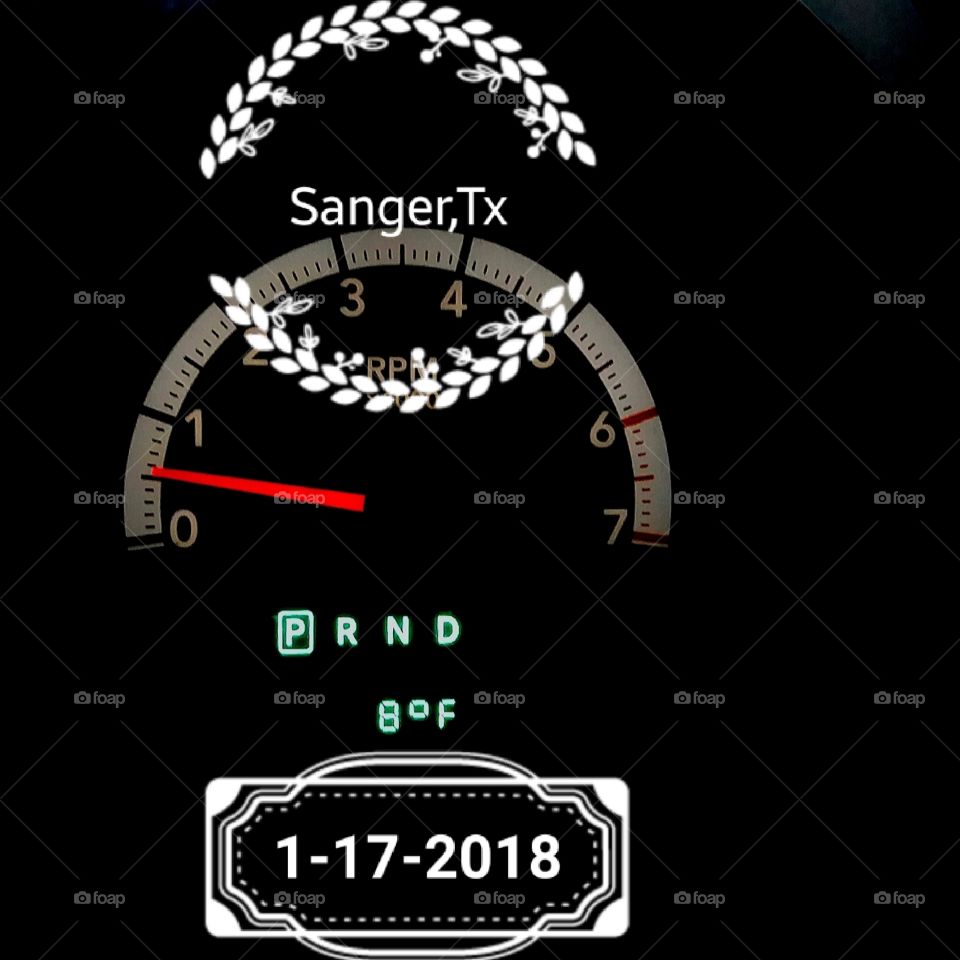 Sanger, Texas January 17, 2018
7:30-ish ❗ 8° ❗COLD