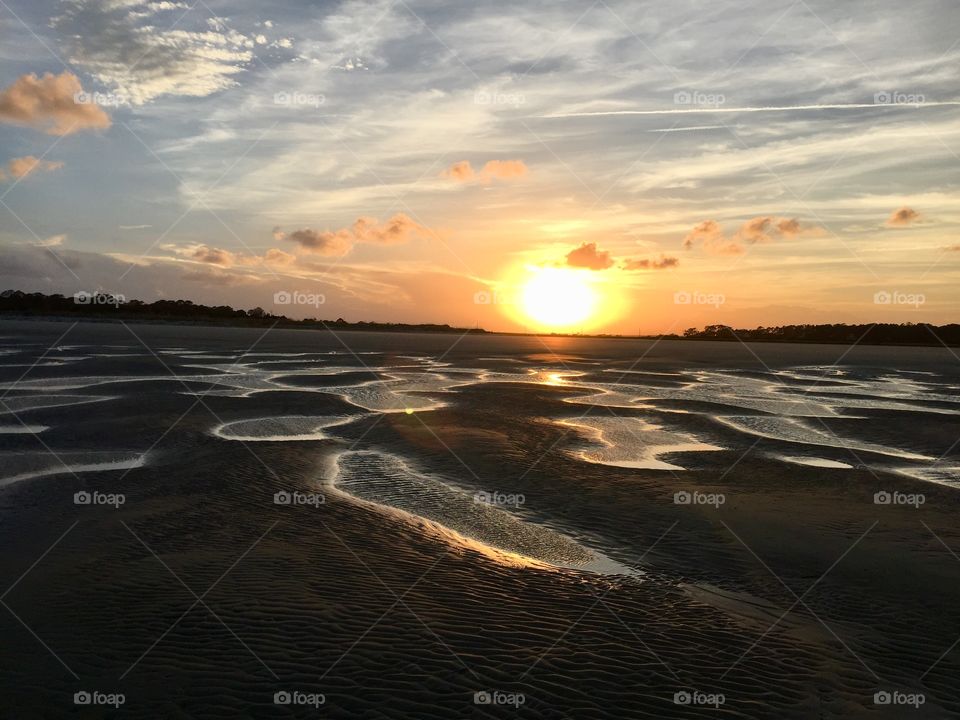 Sunset over title pools 