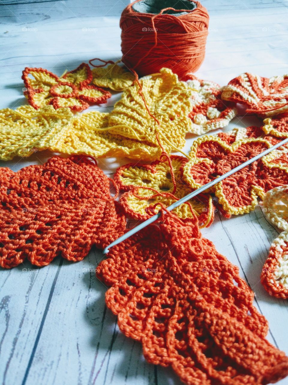 Motives for the exclusive top in technique irish crochet