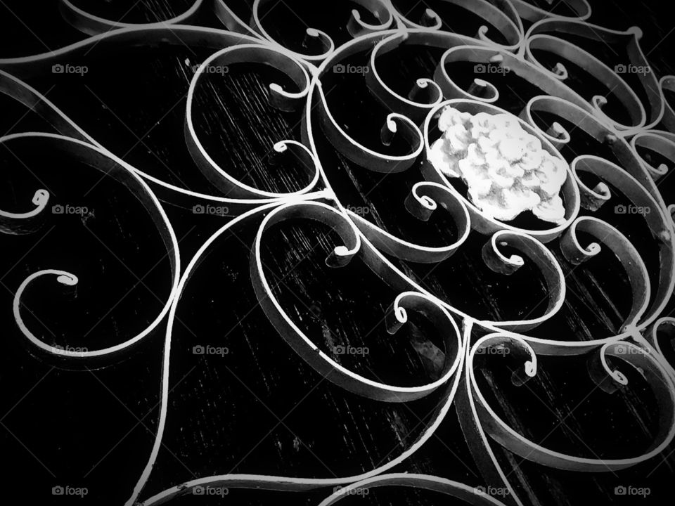 black and white mandala abstract