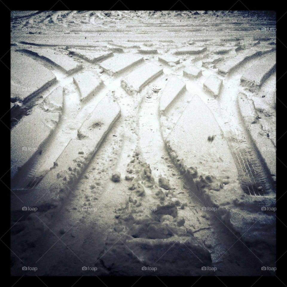 winter tracks. snow tracks