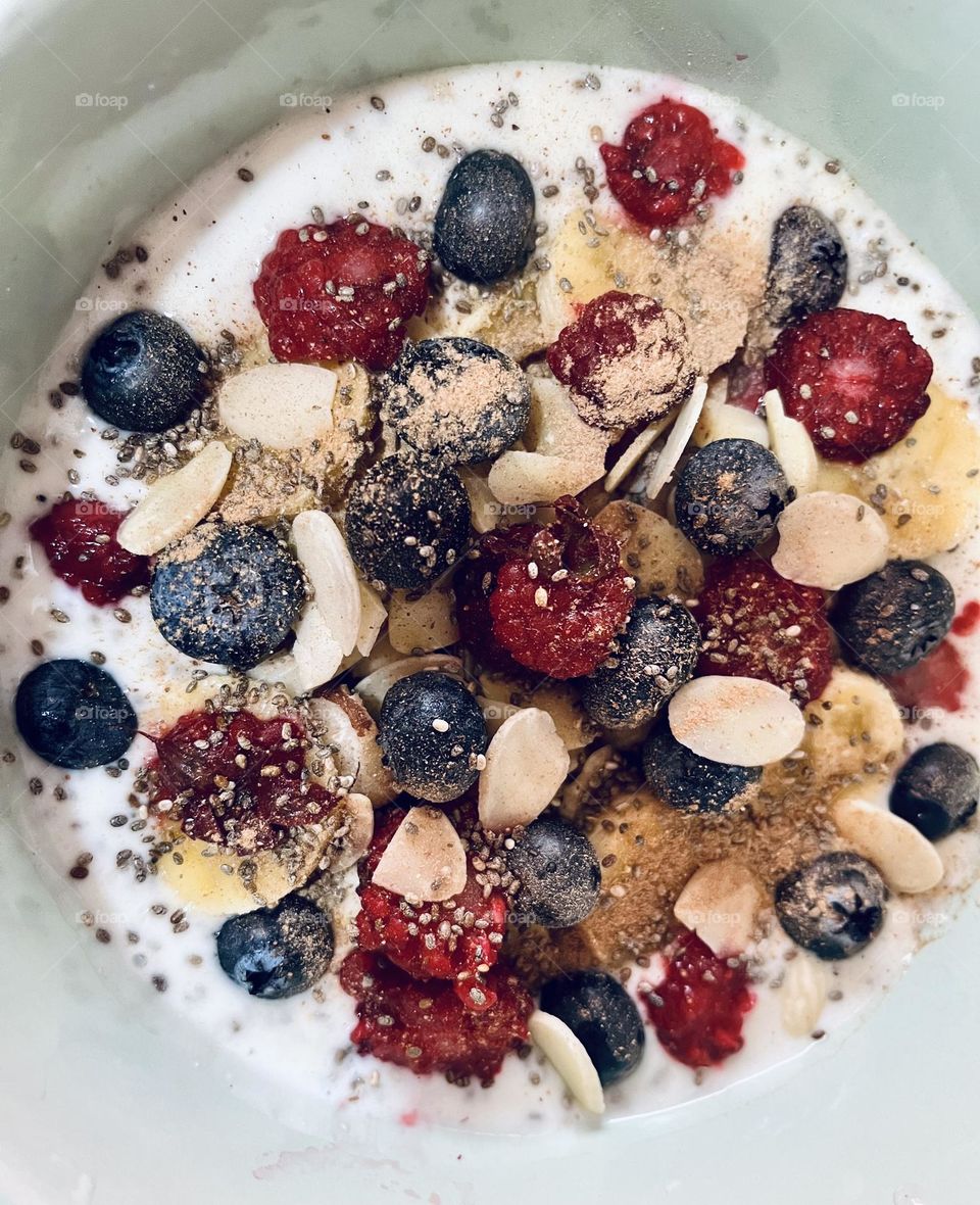 A bowl with different kinds of berries