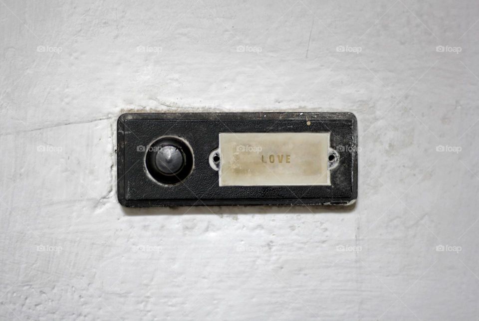 Love door ring on the wall