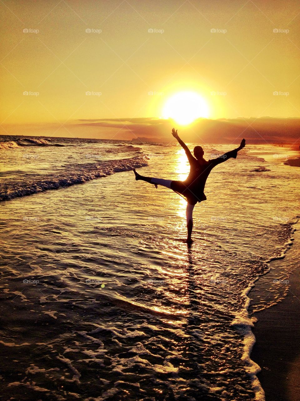 Sunset on the beach