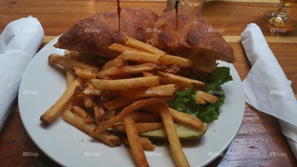 Turkey and bacon sandwich