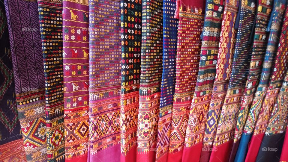 E-san Thai Colourful Woven. #handmade #colourful #fabric #clothe #culture #traditional #thaiwoven