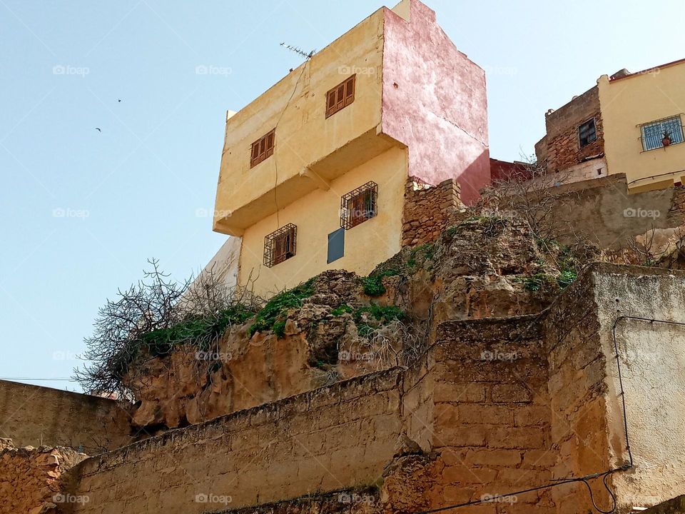 Old building in village Bhalil of morocco