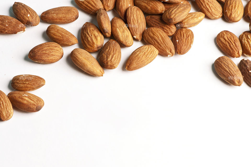 Almonds with isolated background 