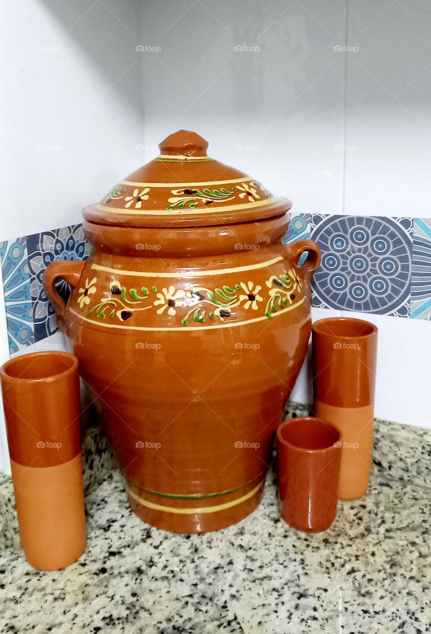 Juego de barro cocido