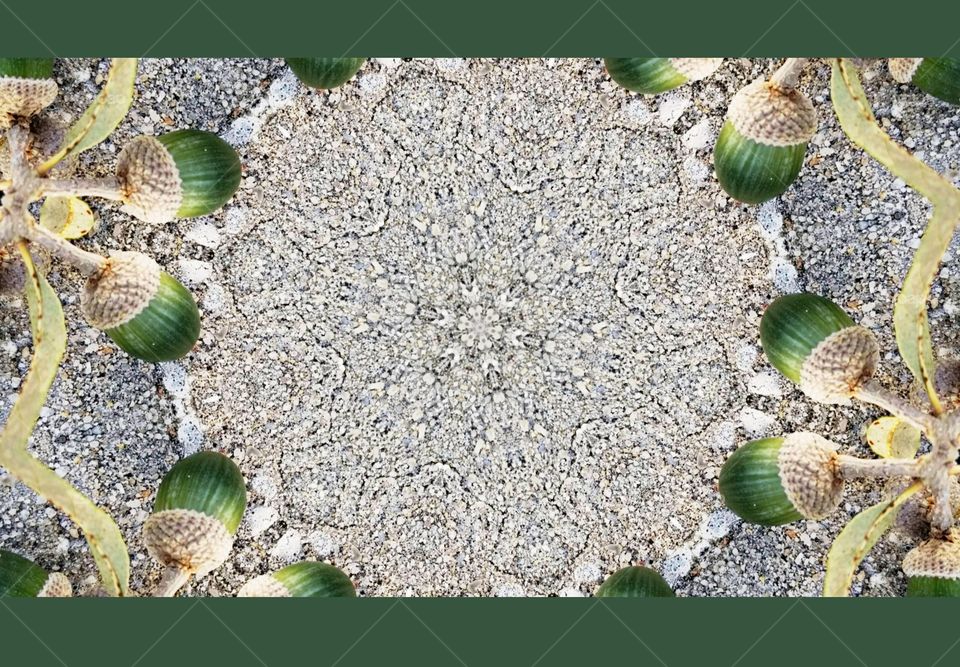 acorn wreath motif