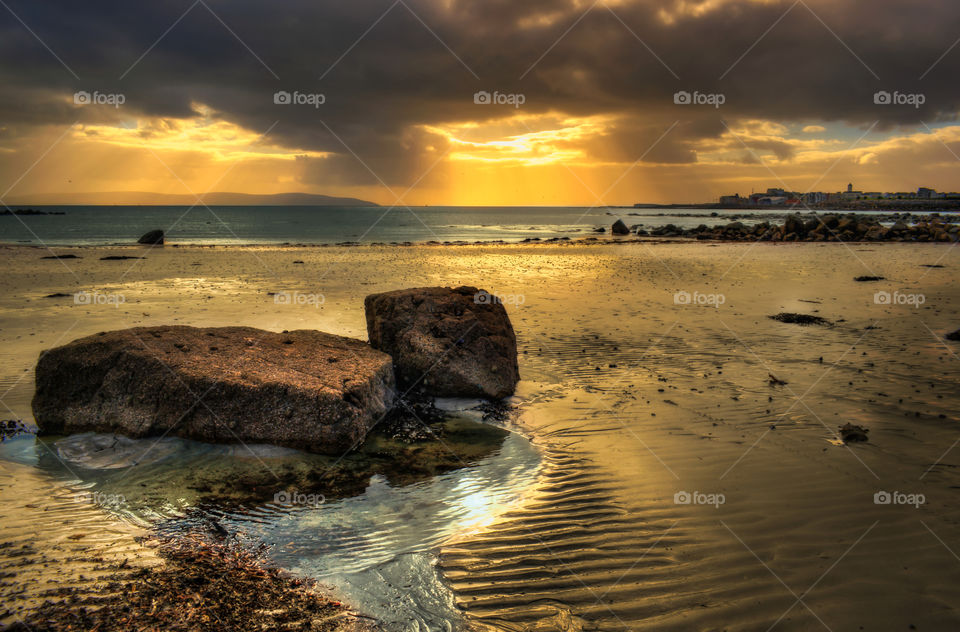 Rocks at Salthill beach, Galway, Ireland