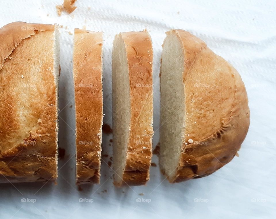 Pieces of Ukrainian wheat bread