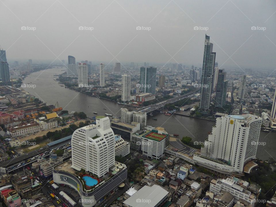 Bangkok city thailand from above