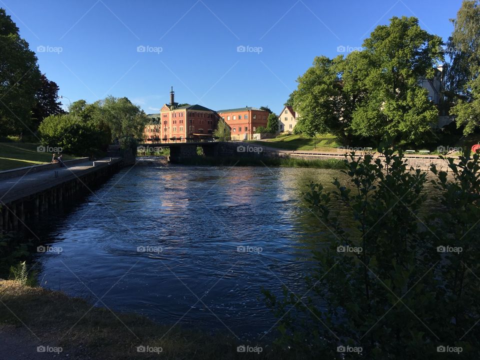 Nyköpingsån, Nyköping view, Sweden