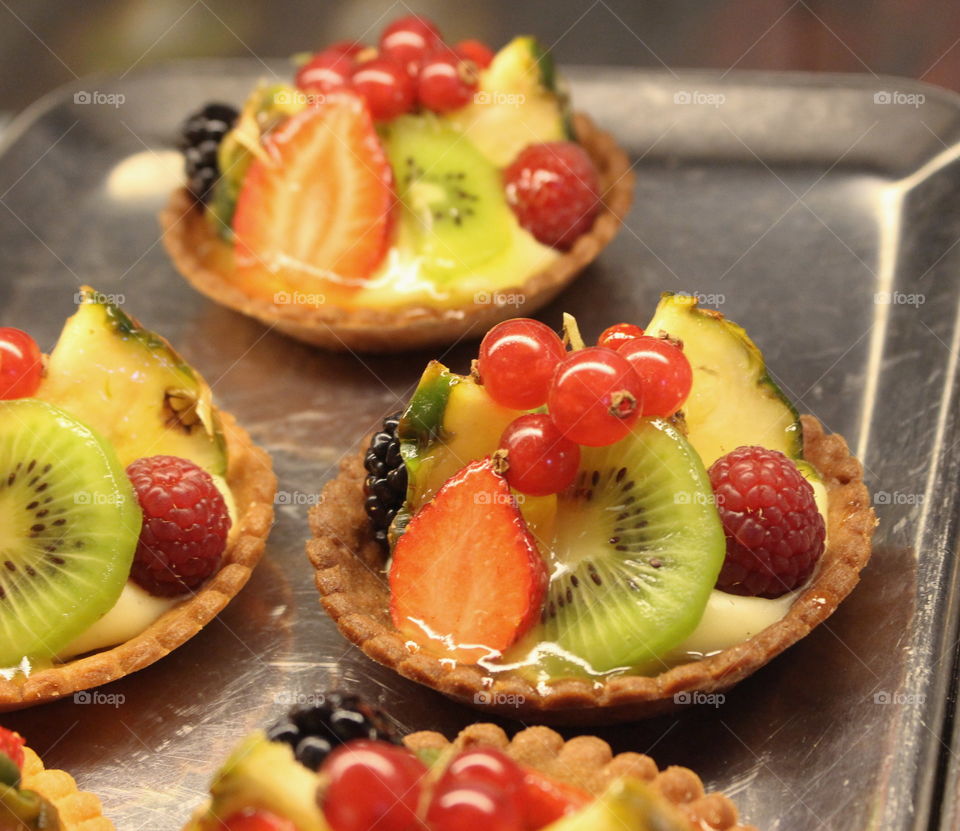 Close-up of a fruits tart