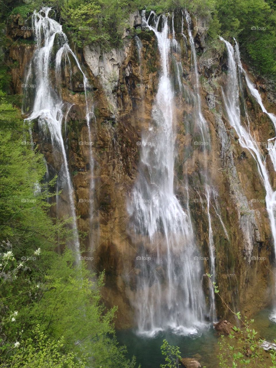 Waterfall. Plitvicke jezera park