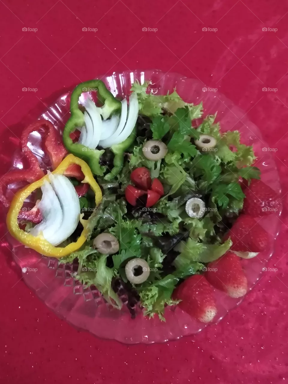 tomato salad and strawberry lettuce