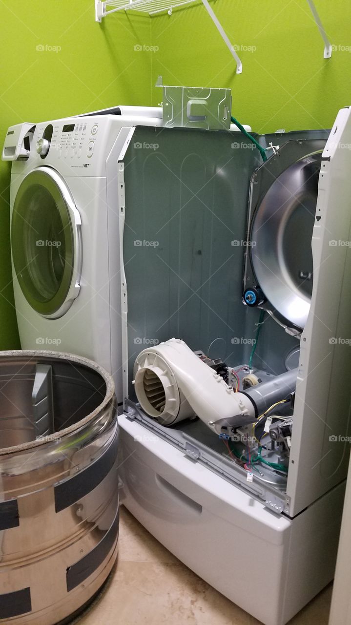 Broken dryer machine