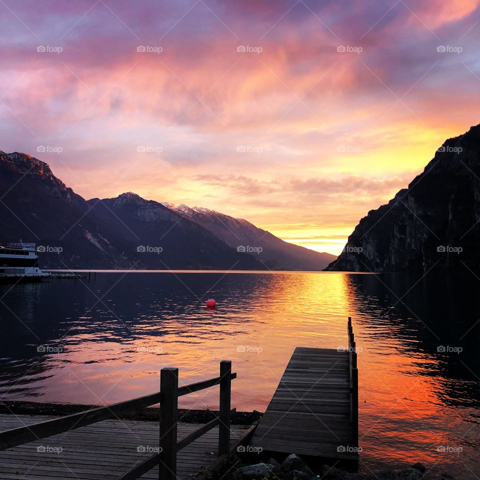 Sunset in Lake Garda