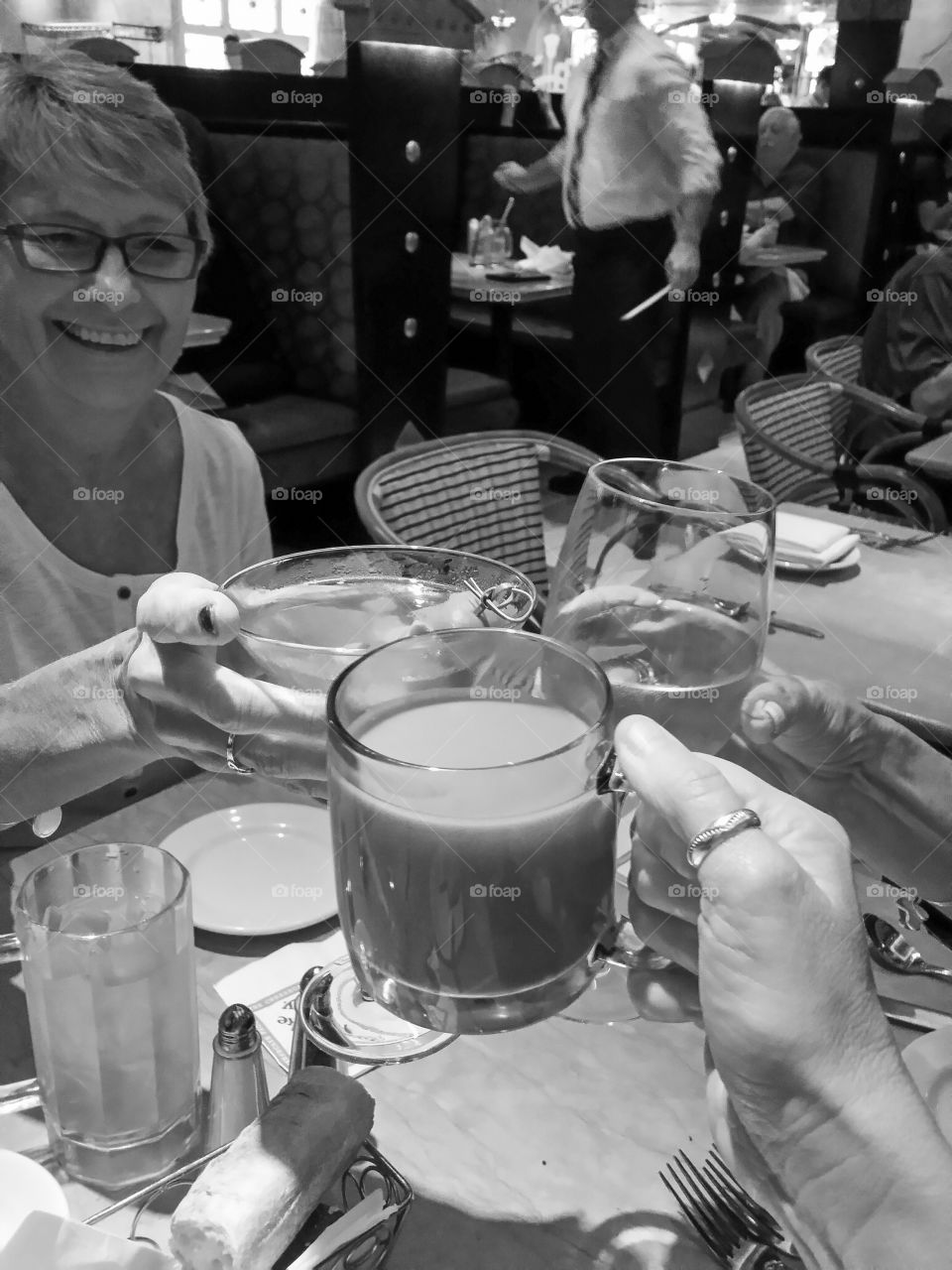 Woman enjoying in restaurant