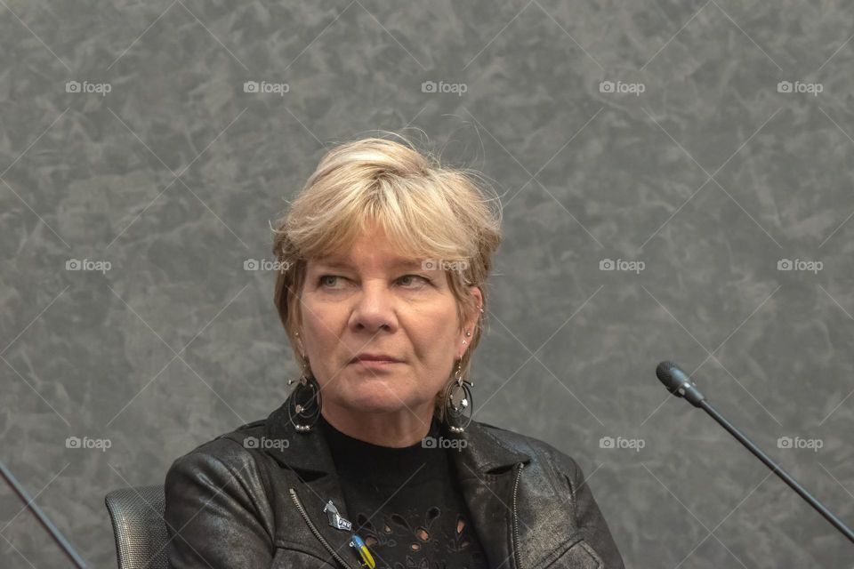 Kitty Jong At The Raadszaal Stopera For The FNV February Strike Memorial At Amsterdam The Netherlands 25-2-2023