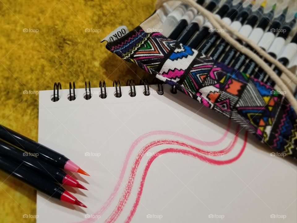 Ooku Watercolor Paintbrushes With Carrying Case