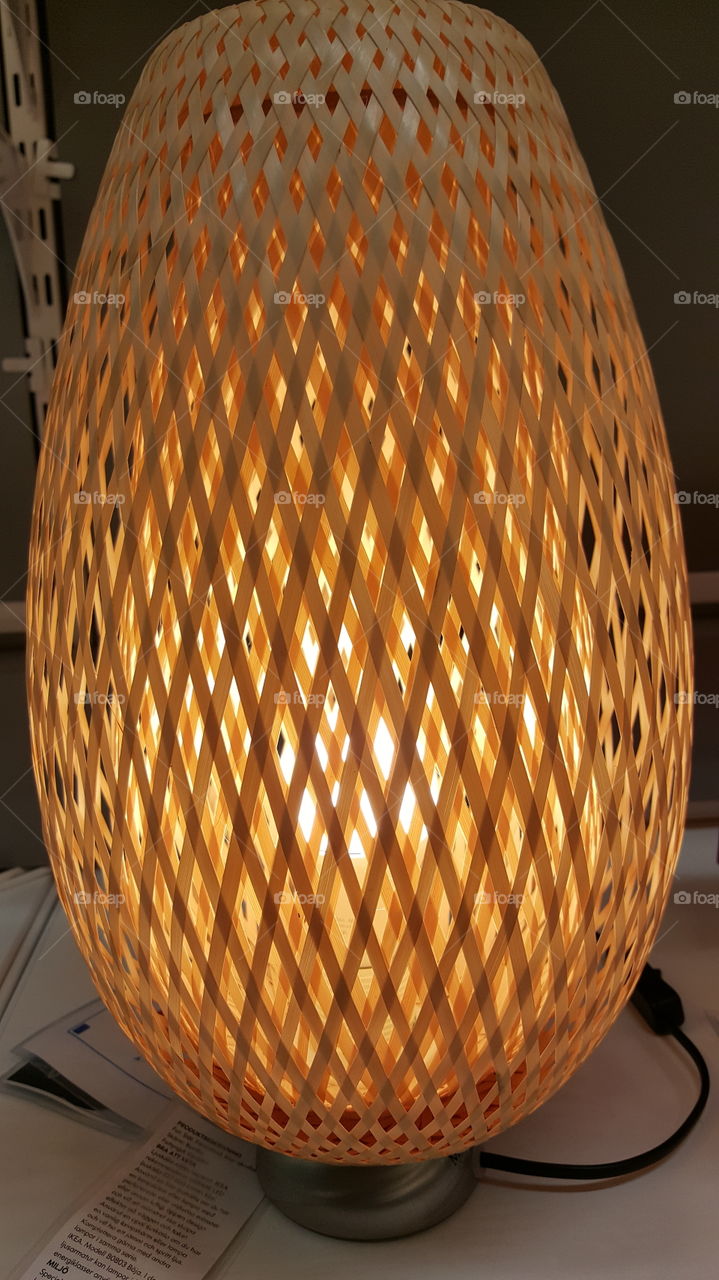 ikea lamp with pattern