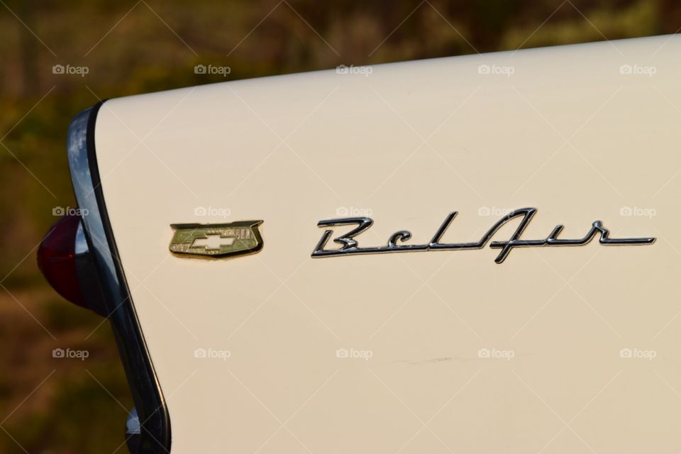 Bel Air logo on fin of Chevrolet
