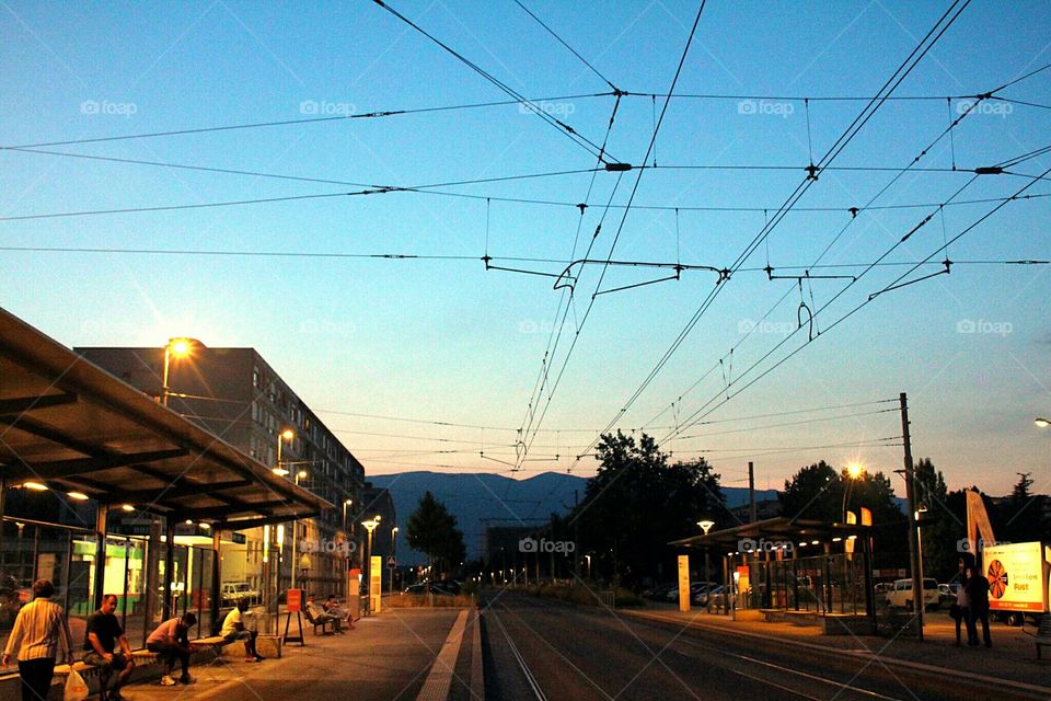 Tram Station, Geneva 