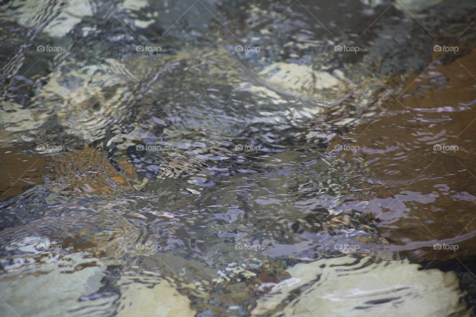 Ripples in a clear stream in the Austrian Alps.