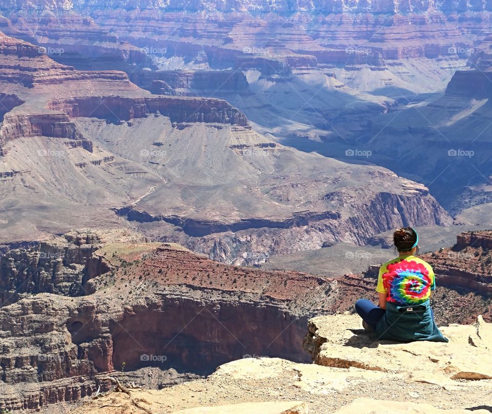 Tourist at the Grand Canyon