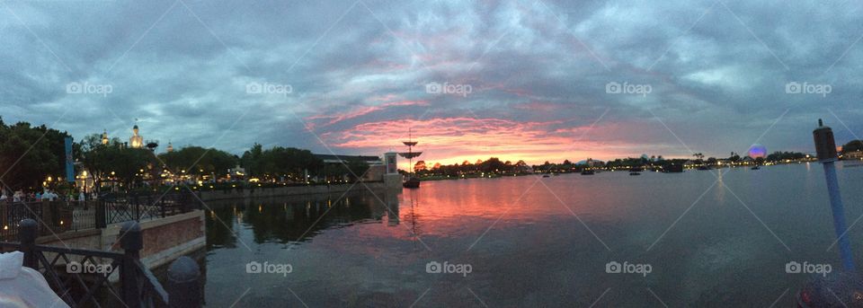 Epcot sunset 