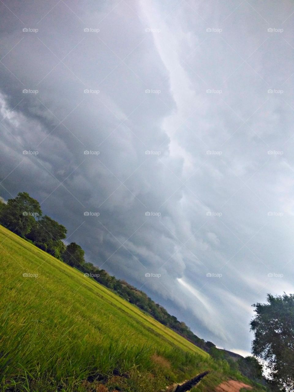 Cloud patterns in a rainy sky