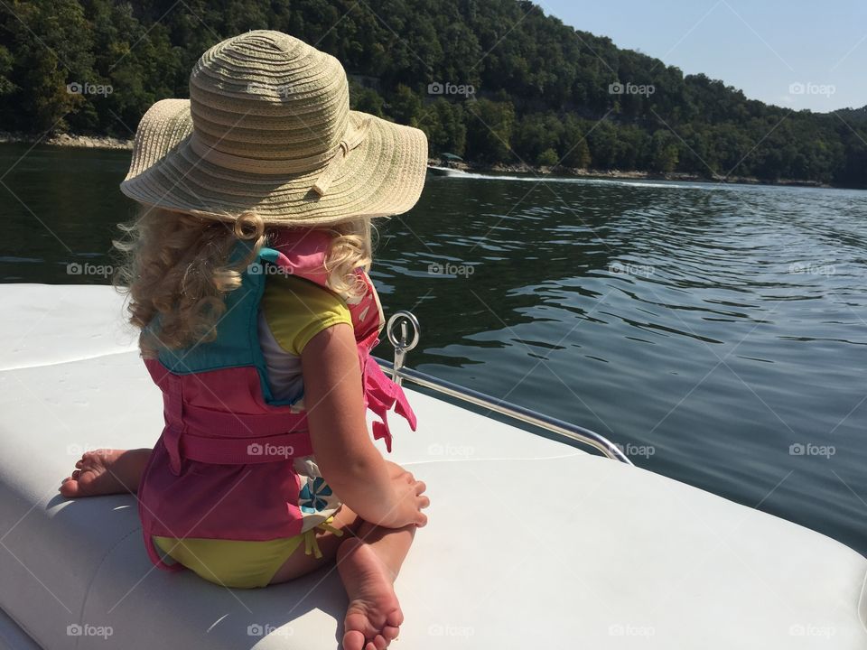 Pondering on the boat 