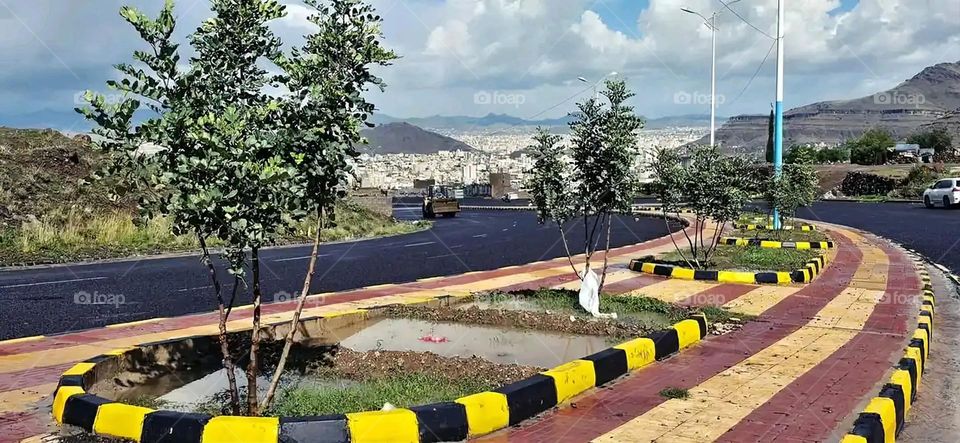 Glory be to God, the magnificent and picturesque view and the natural green trees are a view that is nothing more wonderful than it