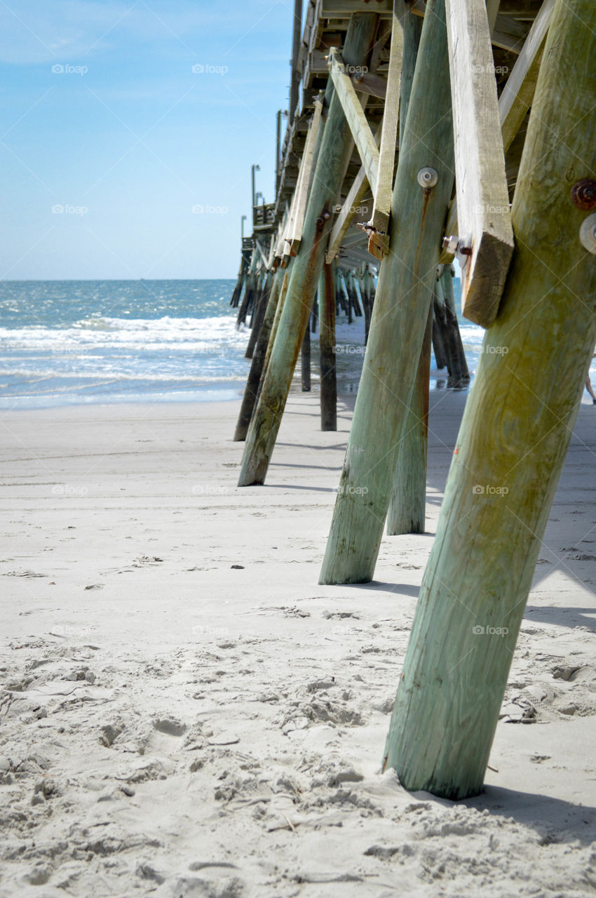 Beach and pier at Surfside Beach, SC